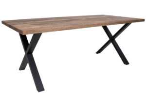 Nordic Living Tmavě hnědý dubový jídelní stůl Tyrone 95x200 cm