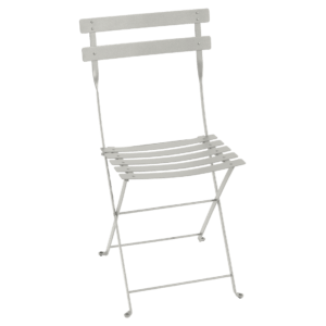 Světle šedá kovová skládací židle Fermob Bistro