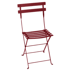 Červená kovová skládací židle Fermob Bistro