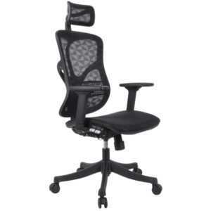 DMQ Černá látková kancelářská židle Gono