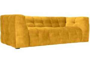 Žlutá sametová třímístná pohovka Windsor & Co Vesta 236 cm