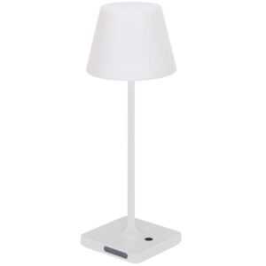 Bílá plastová zahradní stolní LED lampa Kave Home Aluney