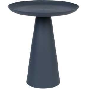 White Label Tmavě modrý kovový odkládací stolek WLL RINGAR 39