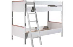 Bílá dvoupatrová postel Vipack Londen 90 x 200 cm