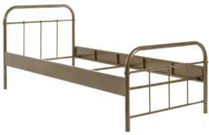 Bronzová kovová postel Vipack Boston 90 x 200 cm