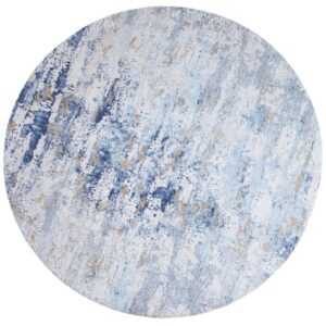Moebel Living Modrý látkový koberec Charlize 150 cm