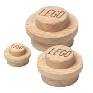 Světlá dubová sada tří věšáků LEGO® Wood