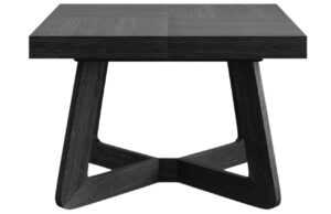 Černý dubový rozkládací jídelní stůl Windsor & Co Nodi 130/230 x 130 cm