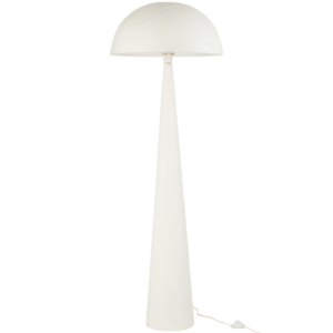 Matná bílá kovová stojací lampa J-line Musra 148 cm