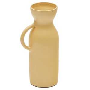 Hořčicově žlutá kovová váza Kave Home Pelras 17