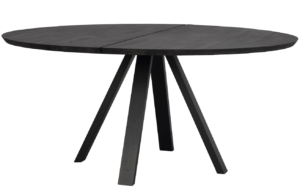 Černý dubový kulatý jídelní stůl ROWICO CARRADALE 150 cm II.