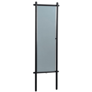 Černé dubové stojací zrcadlo ROWICO MILFORD 180 x 52 cm