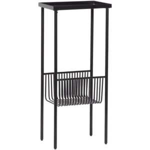Černý kovový odkládací stolek Hübsch Edeli 43x30 cm