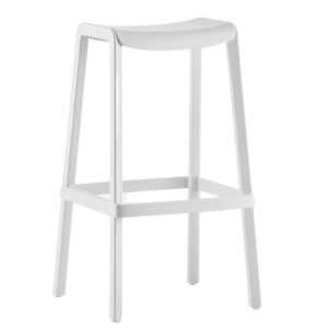 Pedrali Bílá plastová barová židle Dome 268 76 cm