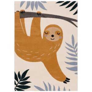 Yellow Tipi Barevný dětský koberec Happy Sloth 160 x 230 cm
