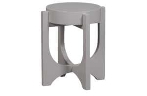 Hoorns Světle šedý dřevěný odkládací stolek Upco II. 35 cm
