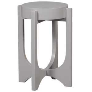 Hoorns Světle šedý dřevěný odkládací stolek Upco 35 cm