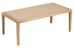 Dřevěný konferenční stolek Kave Home Better 120 x 70 cm s deskou z polycementu