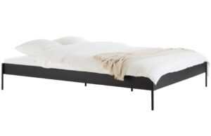 Noo.ma Černá kovová dvoulůžková postel Eton 150 x 200 cm