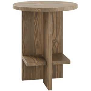 Hnědý dřevěný odkládací stolek Karup Design Rondure 45 cm