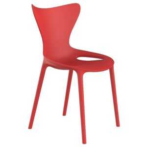 VONDOM Červená plastová dětská jídelní židle LOVE MINI