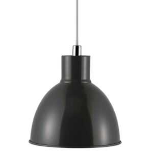 Nordlux Antracitově šedé kovové závěsné světlo Pop 22 cm