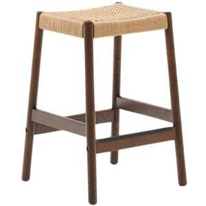 Ořechová stolička Kave Home Yalia s výpletem 66 cm