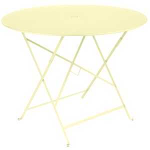 Citronově žlutý kovový skládací stůl Fermob Bistro Ø 96 cm