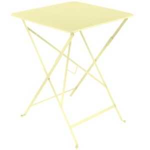 Citronově žlutý kovový skládací stůl Fermob Bistro 57 x 57 cm