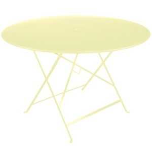 Citronově žlutý kovový skládací stůl Fermob Bistro 117 cm