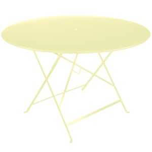 Citronově žlutý kovový skládací stůl Fermob Bistro 117 cm