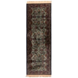 White Label Zelený běhoun WLL RAZ 80 x 240 cm se vzorem