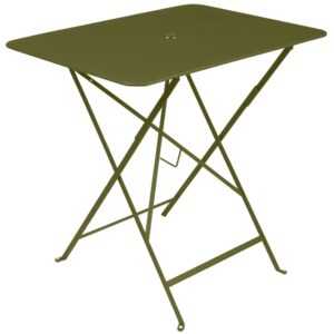 Zelený kovový skládací stůl Fermob Bistro 57 x 77 cm - odstín pesto
