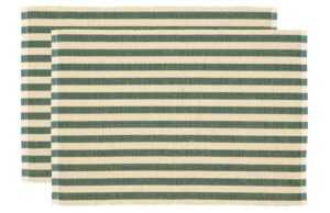 Södahl Set dvou zelených prostírání Stripe 48 x 33 cm