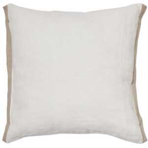 Bílo-béžový lněný povlak na polštář Kave Home Suerta 45 x 45 cm