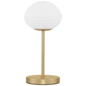Bílo-zlatá skleněná stolní lampa Nova Luce Allen