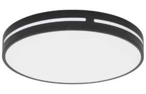 Černé kovové stropní LED světlo Nova Luce Wheel 45 cm