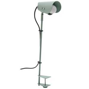 Zelená kovová stolní lampa s klipem Kave Home Jula