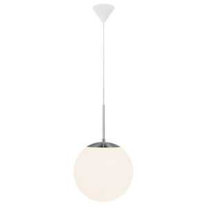 Nordlux Opálově bílé skleněné závěsné světlo Cafe 25 cm