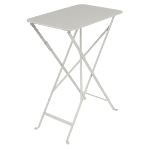 Světle šedý kovový skládací stůl Fermob Bistro 37 x 57 cm