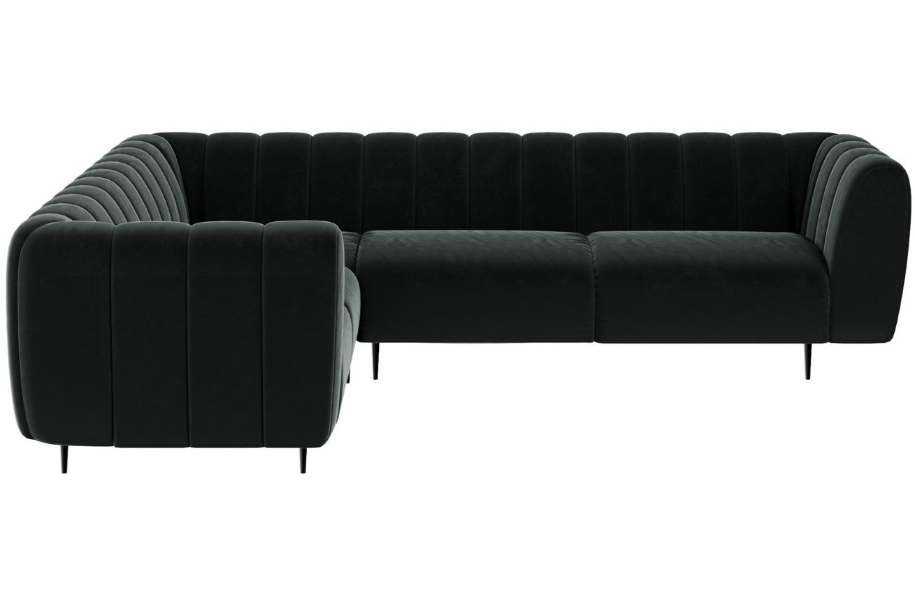 Ghado Sametová rohová pohovka Shel 280 cm