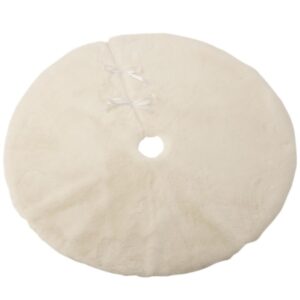 Bílý sametový koberec pod vánoční stromeček J-line Skirt 90 cm