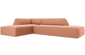 Micadoni Sametová rohová pohovka Ruby 273 cm