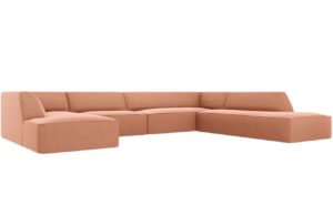 Micadoni Sametová rohová pohovka Ruby 366 cm