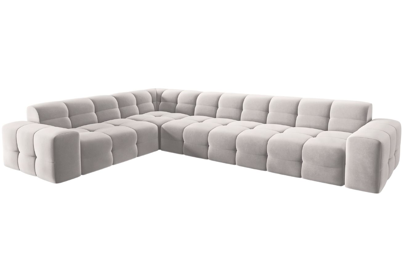 Micadoni Sametová rohová pohovka Kendal 332 cm