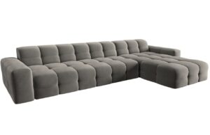 Micadoni Sametová rohová pohovka Kendal 357 cm