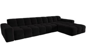 Micadoni Sametová rohová pohovka Kendal 357 cm