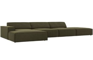 Micadoni Sametová rohová pohovka Jodie 284 cm