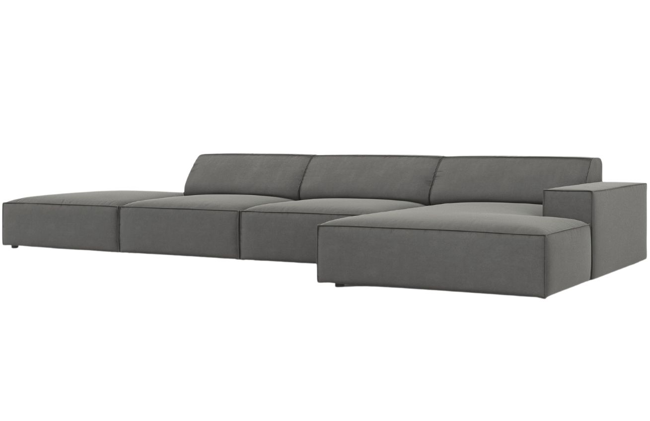 Micadoni Sametová rohová pohovka Jodie 341 cm