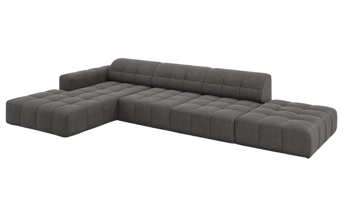 Cosmopolitan Design Sametová rohová pohovka Chicago 341 cm